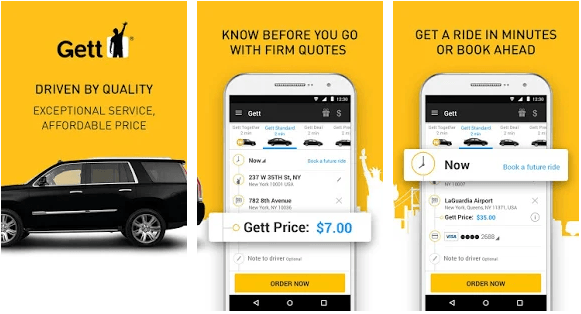 GETT taxi app