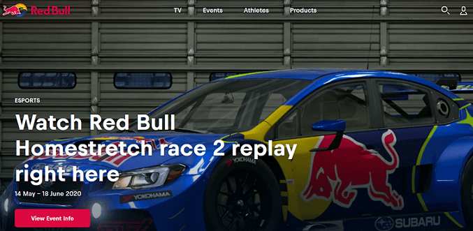 Red Bull TV website