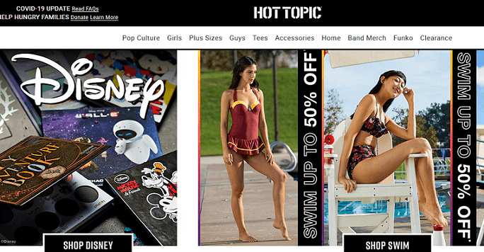 Hot Topic website