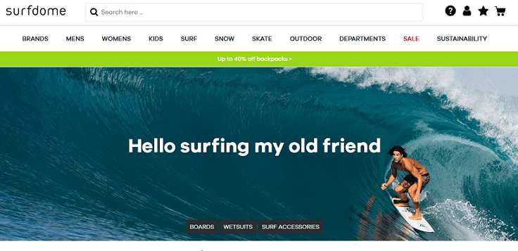 Surfdome website