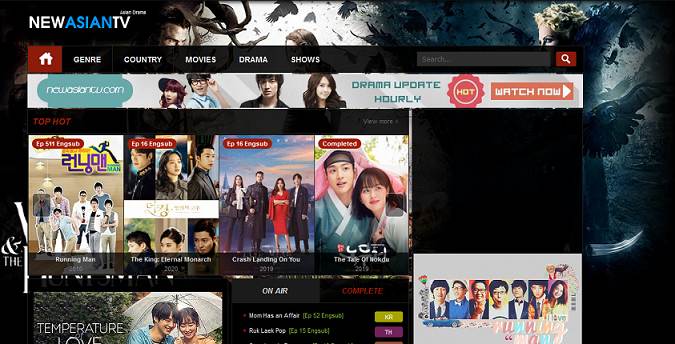 NewAsianTV website