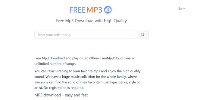 FreeMp3Cloud website