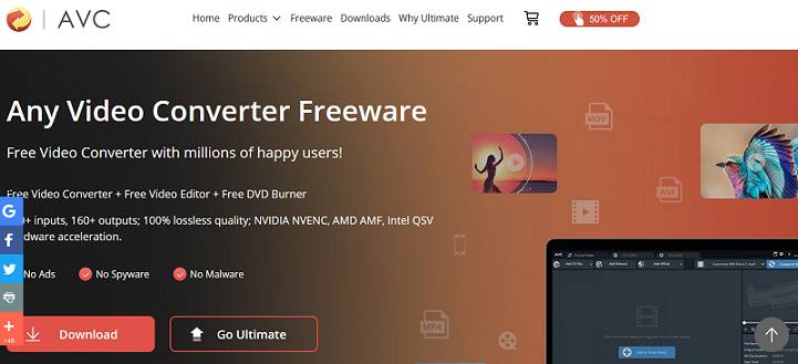 Any Video Converter website